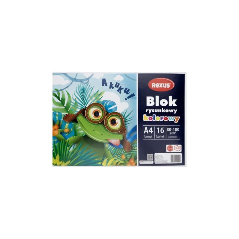 Blok rysunkowy kolorowy A4 kolorowy 16k Rexus (4409)