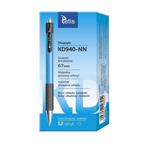 Długopis niebieski 5903242103254 wkład niebieski 0,7mm Tetis (KD940-nn)