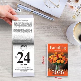 Kalendarz ścienny ZDZIERAK FAMILIJNY B7 Press