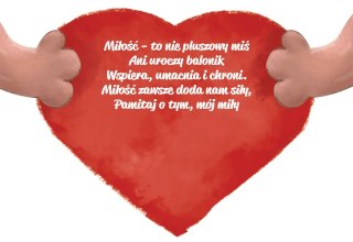 Kartka składana B6 Karnet B6 Walentynki MISKA Henry (5905701487509)