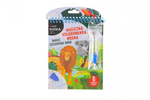 Kolorowanka Safari MAGICZNA WIELORAZOWA KOLOROWANKA WODNA Derform (MWKWMKA)