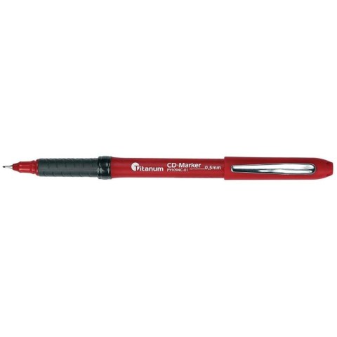 Marker do cd wkład czerwony 0,5mm Titanum (PY1094C-01)