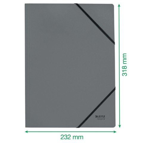 Teczka kartonowa na gumkę recycle A4 zielona 430g Leitz (39080055)