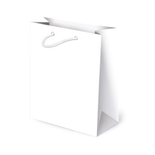Torba prezentowa A4+ gładka biała [mm:] 225x315x 100 Paw (T-2N)