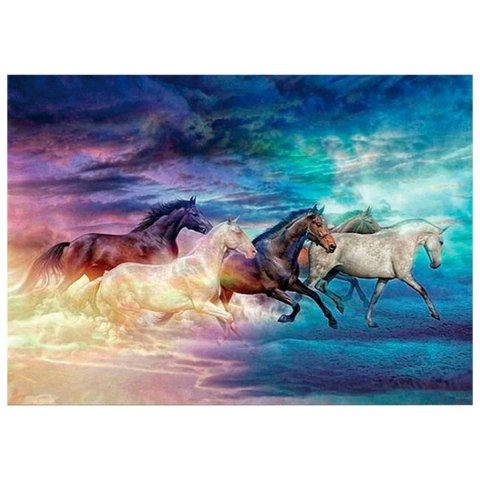 Zestaw kreatywny Diamentowa mozaika 30x40cm Konie 9 Flamingo Line (TMR12013)