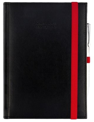 Kalendarz nauczyciela książkowy (terminarz) CZARNY NEBRASKA Z GUMKĄ A5 Wydawnictwo Wokół Nas (A5TN070B-)