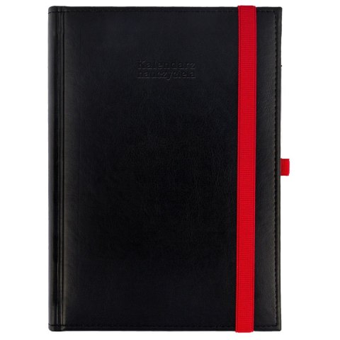 Kalendarz nauczyciela książkowy (terminarz) CZARNY NEBRASKA Z GUMKĄ A5 Wydawnictwo Wokół Nas (A5TN070B-)