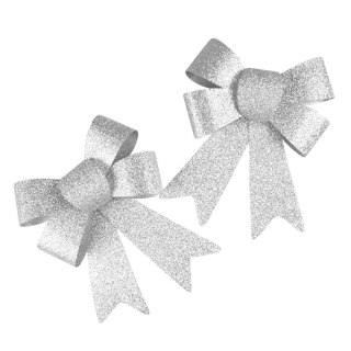 Kokarda 2 szt., srebrne brokatowe Arpex (BN5403SRE-0608)