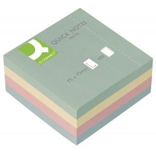 Notes samoprzylepny (karteczki) pastelowy mix 400k [mm:] 76x76 Q-Connect (KF01347)