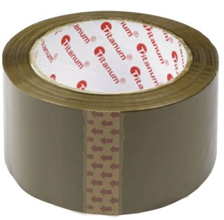 Taśma pakowa 48x132 [mm x m] brązowy Titanum