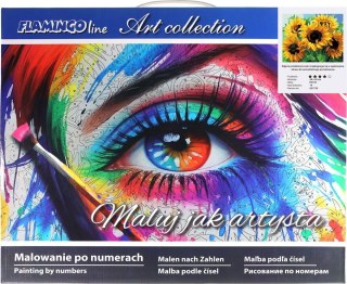 Zestaw kreatywny Malowanie po numerach 40x50cm Słoneczniki Flamingo Line (FDY29)