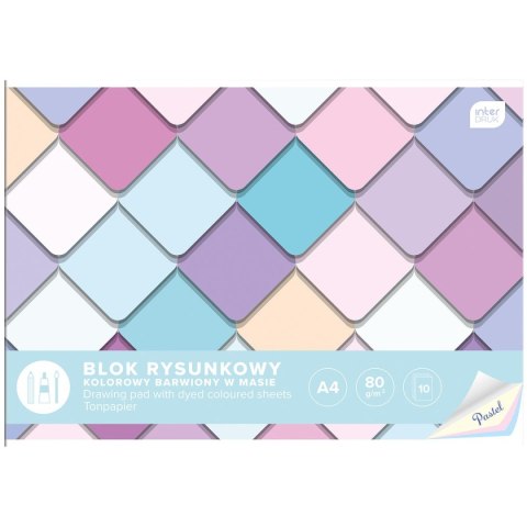 Blok rysunkowy bloki A4 mix 80g 10k Interdruk (5902277294180)