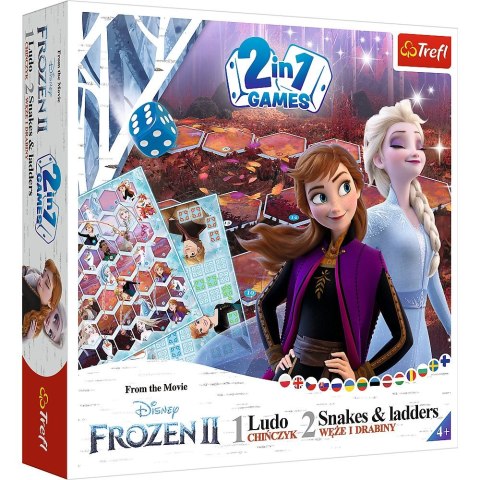 Gra planszowa Frozen 2 Gra 2w1 Chińczyk i Węże i drabiny Kraina Lodu 2 Trefl (02068)