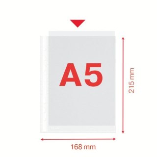 Koszulki na dokumenty A5 kolor: przezroczysty typu U 43 mic. Esselte (23782)