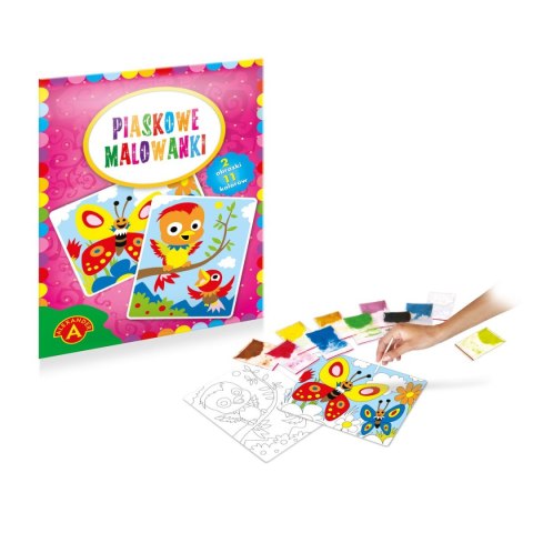 Książeczka edukacyjna Ptaszki, Motyle paskowe malowanki Alexander