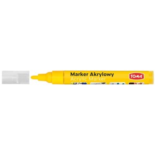 Marker specjalistyczny akrylowy-brązowy metaliczny wkład brązowy 2,5mm okrągła końcówka Toma (TO-402)