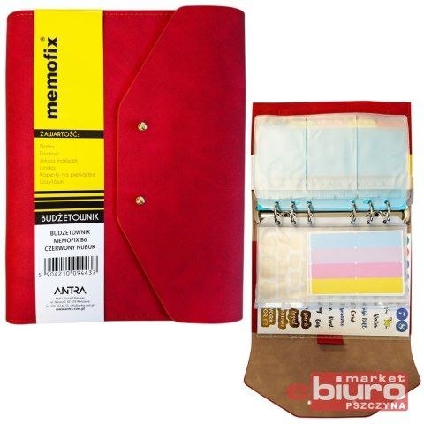 Organizer B6 Budżetownik NABUK czerwona Antra