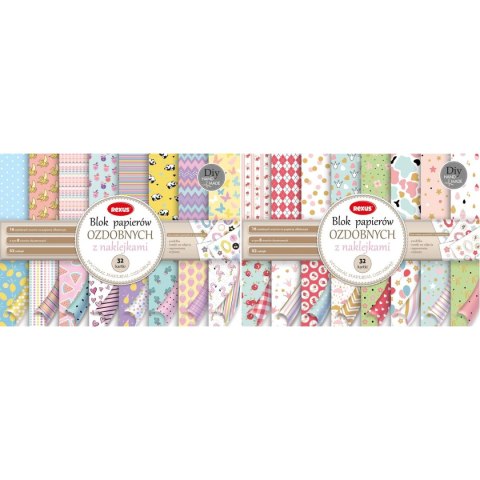 Papier ozdobny A4 Blok do scrapbookingu mix [mm:] 295x210 Rexus (100648)