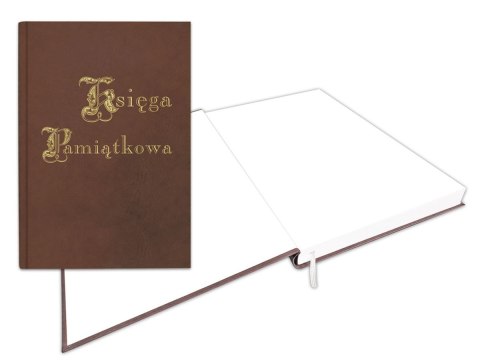 Kronika księga pamiatkowa złocona brązowy 144k. [mm:] 220x307 Warta (319-048)