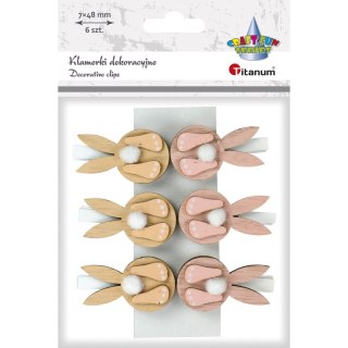 Ozdoba drewniana Craft-Fun Series klamerki z króliczkiem Titanum (191012)