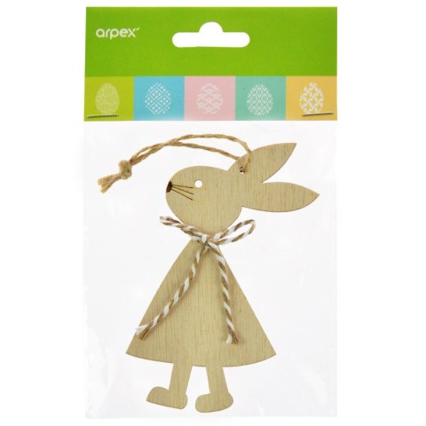 Ozdoba wielkanocna drewniana zawieszka - zajaczek Arpex (WN3357)
