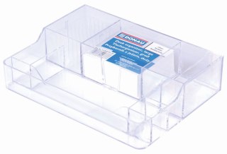 Przybornik na biurko przezroczysty poliester Donau (7478001PL-00)