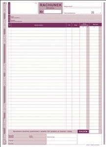 Druk samokopiujący A4 rachunek dla zwolnionych podmiotowo z VAT 80k. Michalczyk i Prokop (231-1)