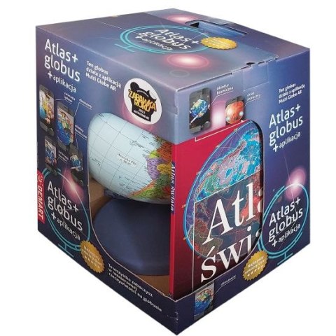 Książeczka edukacyjna Atlas świata z globusem Demart