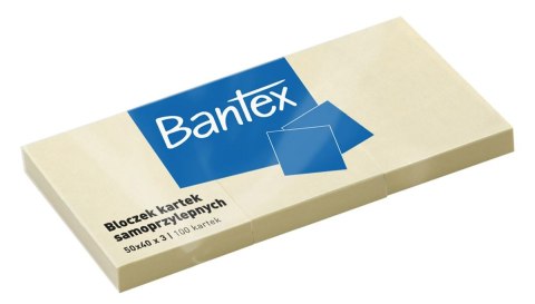 Notes samoprzylepny (karteczki) żółty 100k [mm:] 50x40 Bantex (400086386)