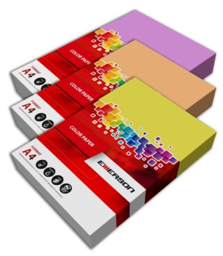 Papier kolorowy A4 kolorowy 8022 czerwony 500k. 80g Emerson (xem408022)