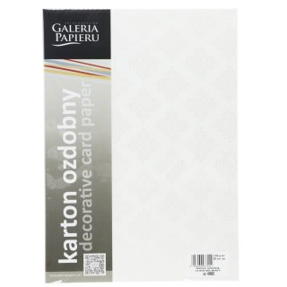 Papier ozdobny (wizytówkowy) A4 glamour biały 230g 20 arkuszy biały 230g Galeria Papieru (204903)
