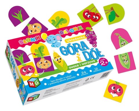 Układanka UKŁADANKA GÓRA-DÓŁ: OWOCE I WARZYWA Multigra