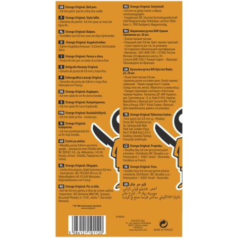 Długopis Orange wkład czerwony 0,3mm Bic (8099241)