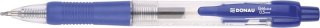 Długopis żelowy wkład niebieski 0,5mm Donau (7344001PL-10)