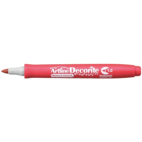 Marker permanentny metaliczny decorite wkład czerwony 1,0mm pędzelek końcówka Artline (AR-033 2 8)