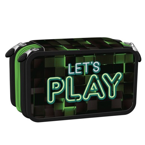 Piórnik Potrójny DARK GAME z wyposażeniem z wyposażeniem St.Right (5903235653926)