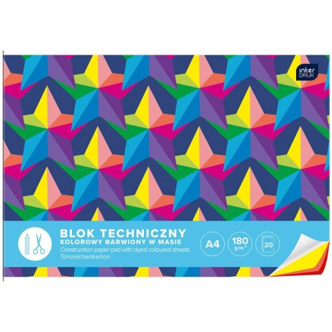 Blok techniczny A5 mix 180g 20k Interdruk (BLTKA5LUX)