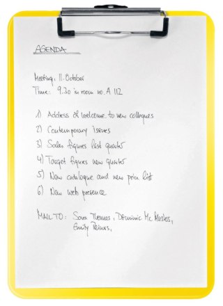 Deska z klipem (podkład do pisania) A4 WOW żółta Leitz (39710016)