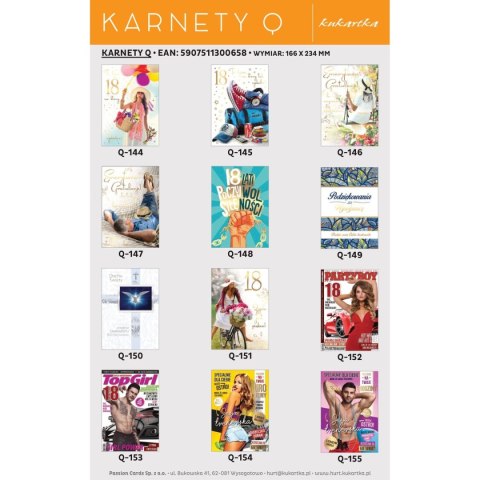 Kartka składana B5 PQ [mm:] 160x234 Kukartka