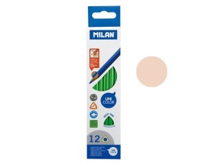 Kredki ołówkowe Milan różowe 12 sztuk (722312212)