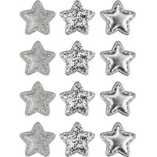 Ozdoba materiałowa Craft-Fun Series samoprzylepna srebrne gwiazdki Titanum (BJ25042713)