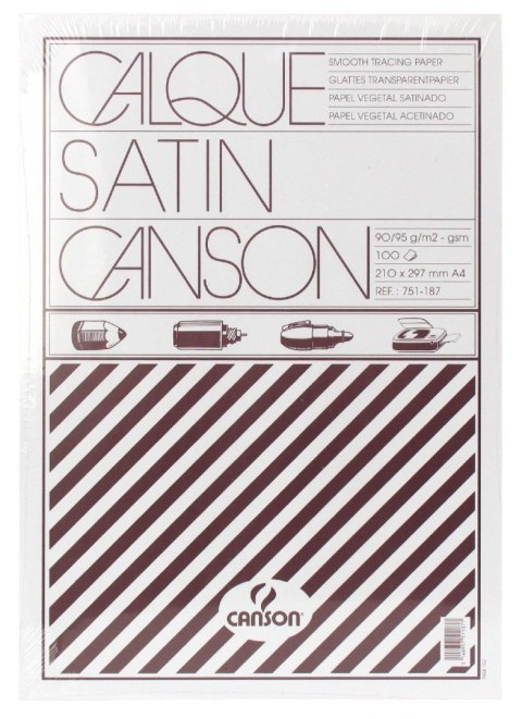 Kalka kreślarska A4 przezroczysty 90g [mm:] 210x297 Canson (200751187)