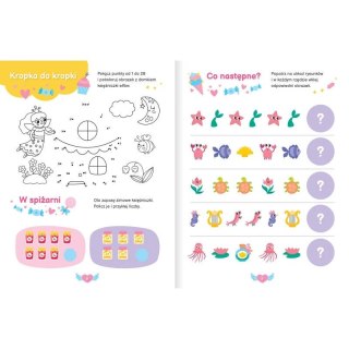 Książka dla dzieci Księżniczki. Aktywizujące zadania z naklejkami 3D Aksjomat