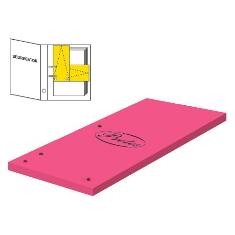 Przekładka czysta 1/3 A4 różowa 160g 50k Protos