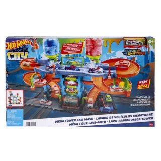 Tor wyścigowy HW City Zakręcona mega myjnia Hot Wheels (HDP05)