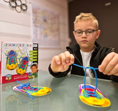 Zabawka kreatywna MONTESSORI -ZABAWKA EDUKACYJNA ZAWIĄŻ BUTY Multigra