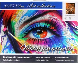 Zestaw kreatywny Malowanie po numerach 40x50cm Lwy Flamingo Line (FSY16)