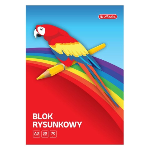 Blok rysunkowy A3 biały 70g 30k Herlitz (400198593)