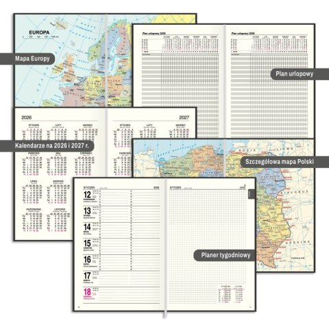 Kalendarz książkowy (terminarz) A4 Press (DZIENNY)