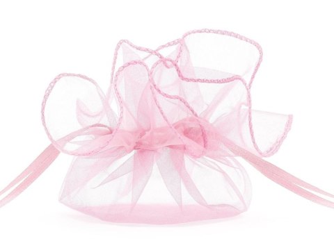 Organza Woreczki z organzy, różowy, 25cm, 10 szt. różowa Partydeco (WRG6-081-10)